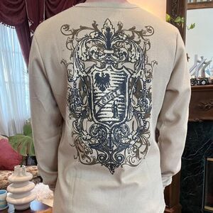 Affliction Men's Tan and Cream Shirt